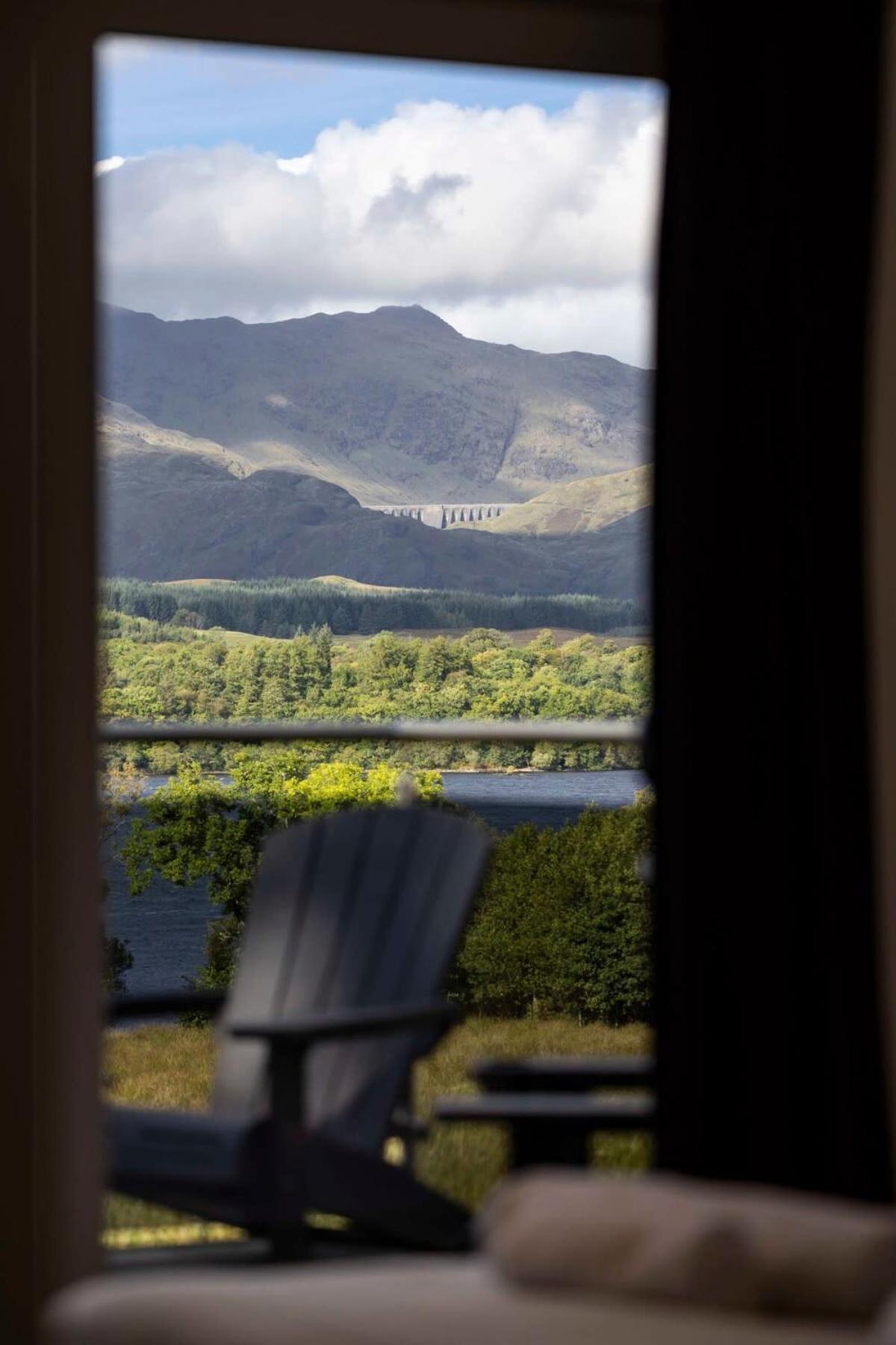 New Build Lodge With Stunning Views Of Loch Awe Hayfield  المظهر الخارجي الصورة